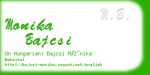 monika bajcsi business card